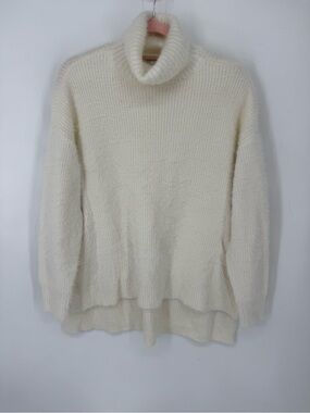Sonoma Women's Ivory Cream Soft Fuzzy Turtleneck Cozy Sweater Plus Size 0X NWT